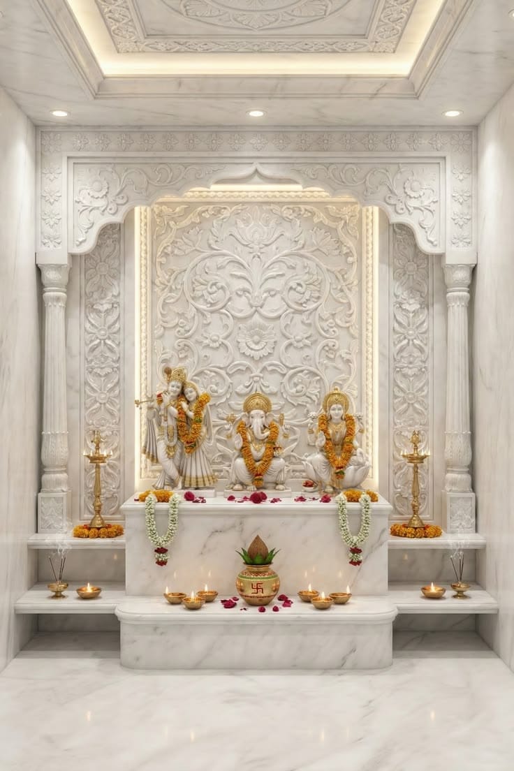 Grand Marble Floor Temple